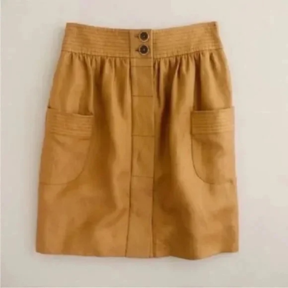 J Crew Dorrie Linen Blend Skirt